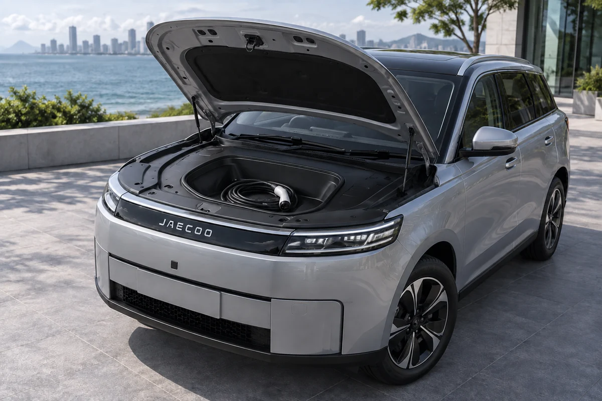 ช่องเก็บของด้านหน้า frunk ของ JAECOO 5 EV (ภาพประกอบ)