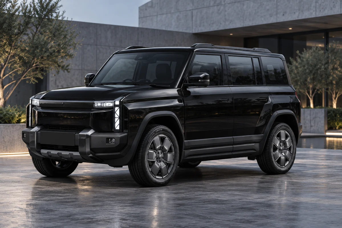 JAECOO 6T EV สีดำ Night Black มุมด้านหน้าขวา (ภาพประกอบ)